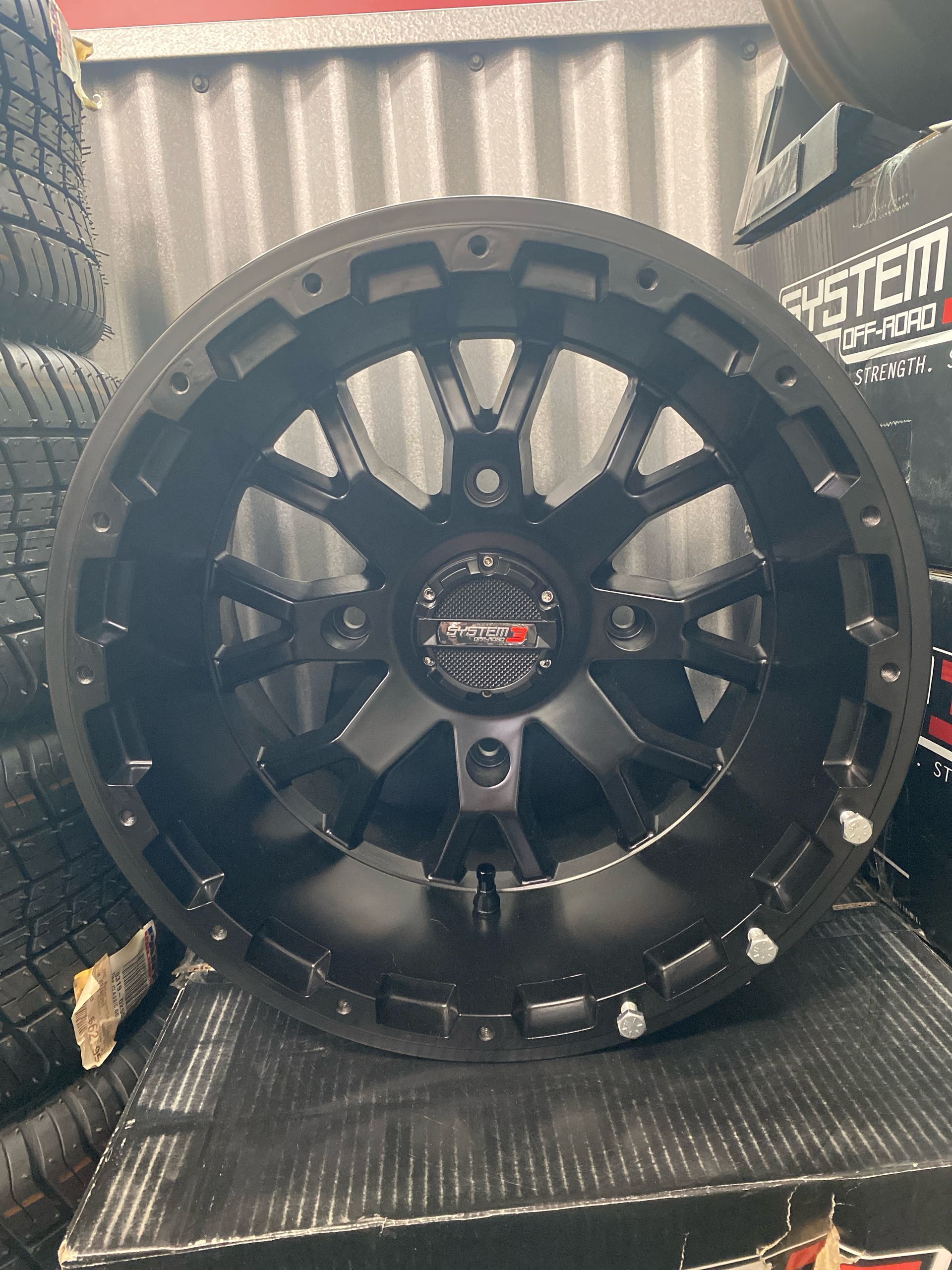 SYSTEM 3 SB4 BL WHEEL 15X10 5+5 (-5MM) 4/137 MATTE BLACK