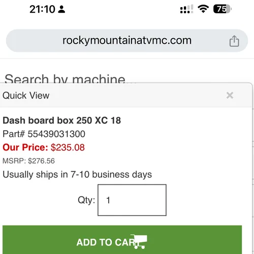 Dash board box (CDI) 250 XC 18