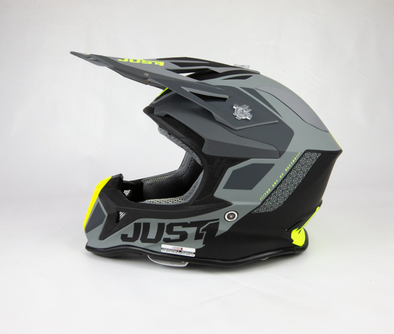 JUST1 J18 Pulsar Flou Yellow/Grey/Black Matte Helmet