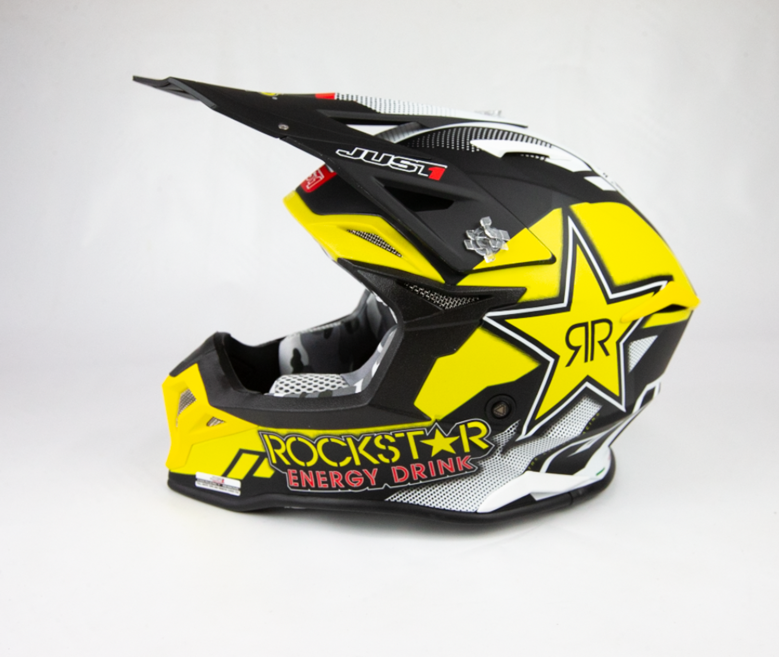 Just1 J38 Rockstar Energy Drink Off-Road Helmet Yellow