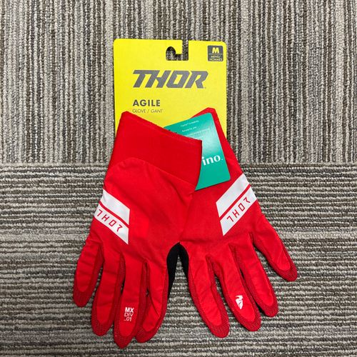 Thor MX Agile Glove - Hero Red/White