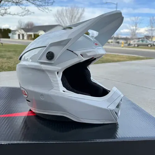 All white mx helmet deals