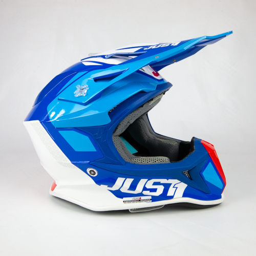 JUST1 J18 Pulsar Blue/Red/White Gloss Helmet