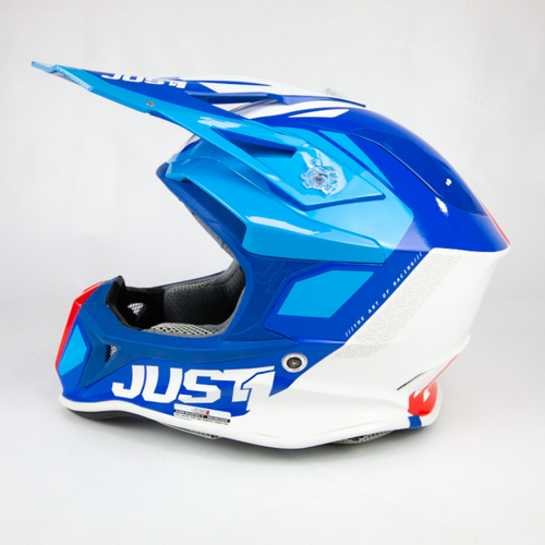 JUST1 J18 Pulsar Blue/Red/White Gloss Helmet
