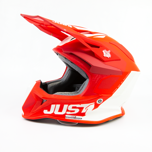 Just 1® J1816PLRW24 - J18 Pulsar Red/White Off-Road Helmet