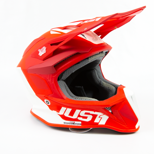 Just 1® J1816PLRW24 - J18 Pulsar Red/White Off-Road Helmet