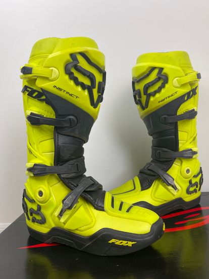 Fox Racing Instinct Boots Flo Yellow - Size 10