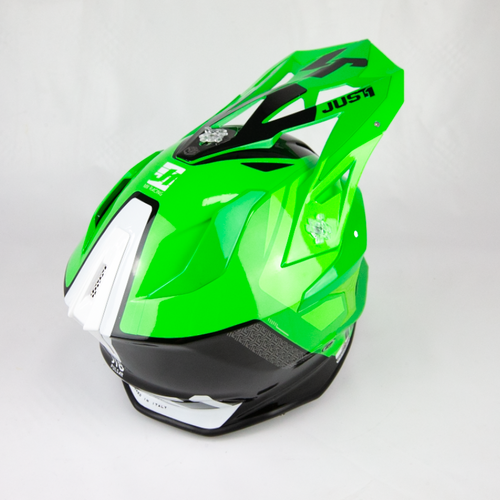 JUST1 J18 Pulsar Fluo Green/Titanium Black Gloss Helmet