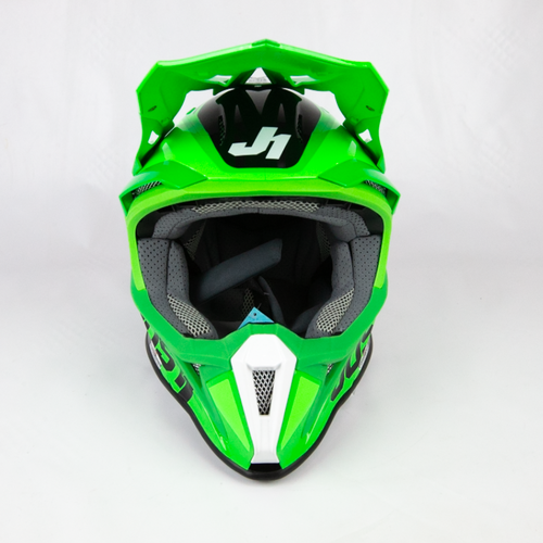 JUST1 J18 Pulsar Fluo Green/Titanium Black Gloss Helmet