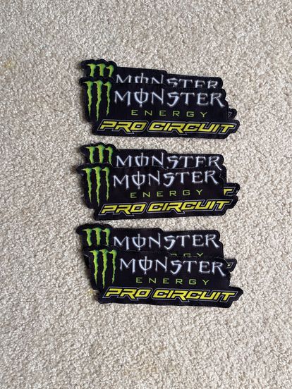 Monster Energy Pro Circuit Kawasaki Pant Patches 3pk 