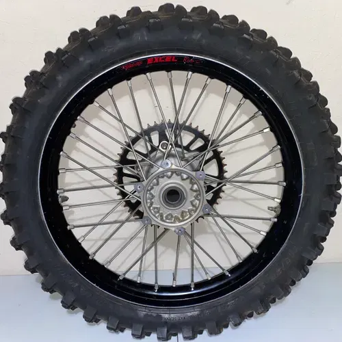 Excel Takasago 19” Rear Wheel - Yamaha Yz250f Yz450f Oem Black Rim Hub Tire 2014-2023