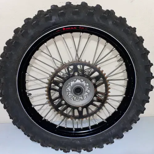 Excel Takasago 19” Rear Wheel - Yamaha Yz250f Yz450f Oem Black Rim Hub Tire 2014-2023