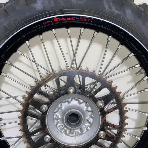 Excel Takasago 19” Rear Wheel - Yamaha Yz250f Yz450f Oem Black Rim Hub Tire 2014-2023