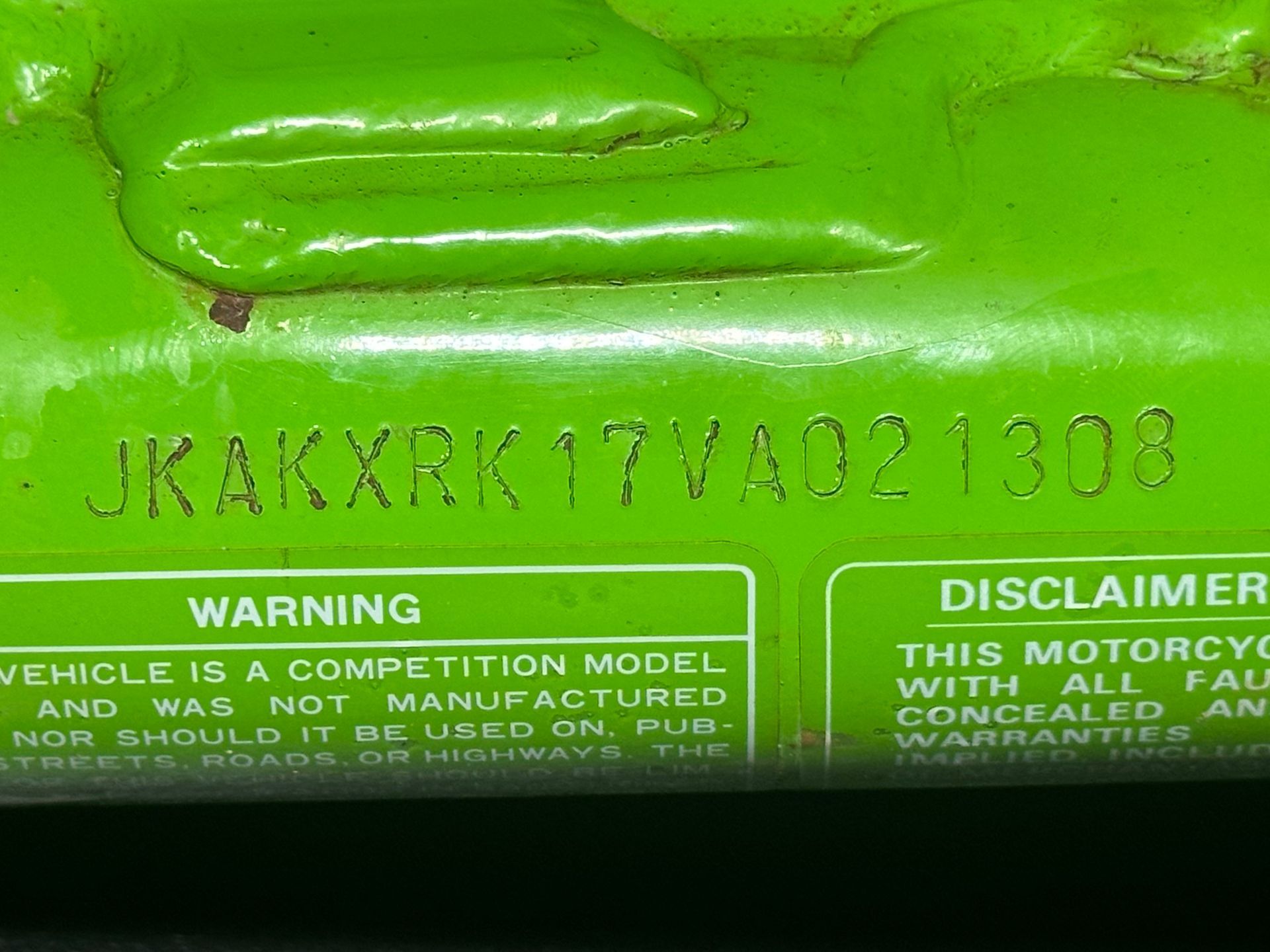 1997 Kawasaki Kx125 Oem Frame 1997-1998 Kx Green Chassis Mainframe 32160-1514-CC