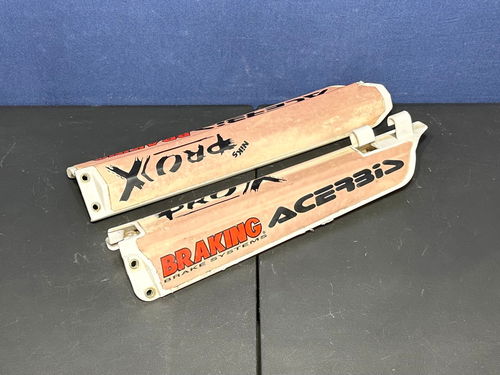 Acerbis Fork Guards 1996-2004 Yamaha Yz White Plastic Cover Set Covers 11634.030