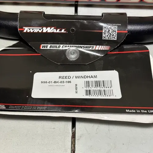 Renthal Twinwall Handlebars 1 1/8 Reed/Windham Bars Black 998-01-BK-02-185 Pad