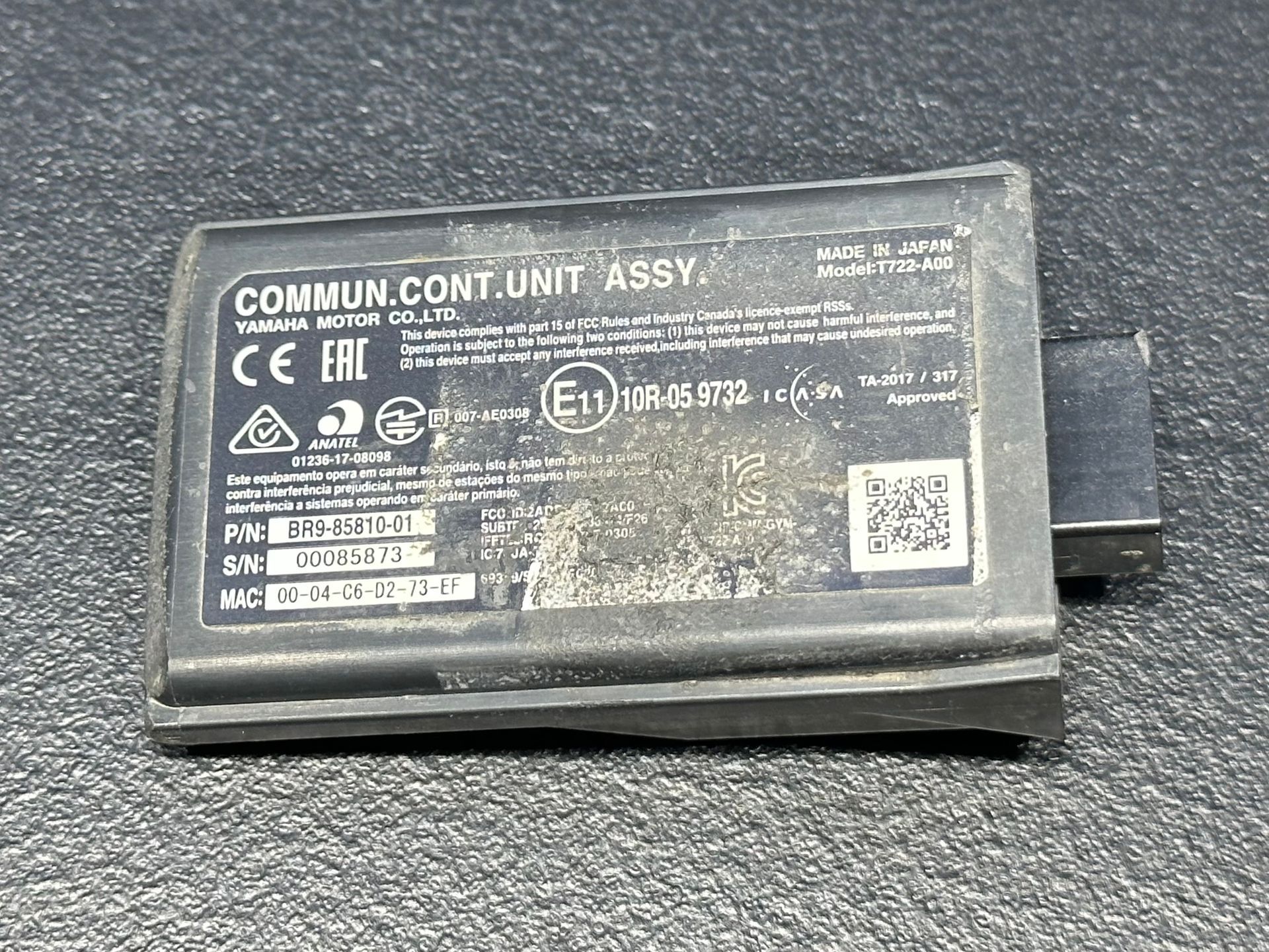 Yamaha Oem Communication Control Unit Assembly 2018-2024 Yz CCU BR9-85810-02-00