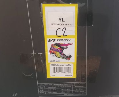 Fox Racing V1 Youth Yorr helmet Multi Color Size YS