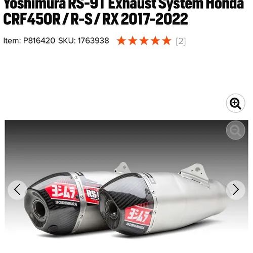 Yoshimura Rs-9t Crf450r Full Dual Exhaust 