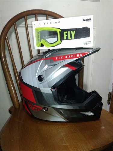NWT Fly racing kinetic helmet/fly goggles