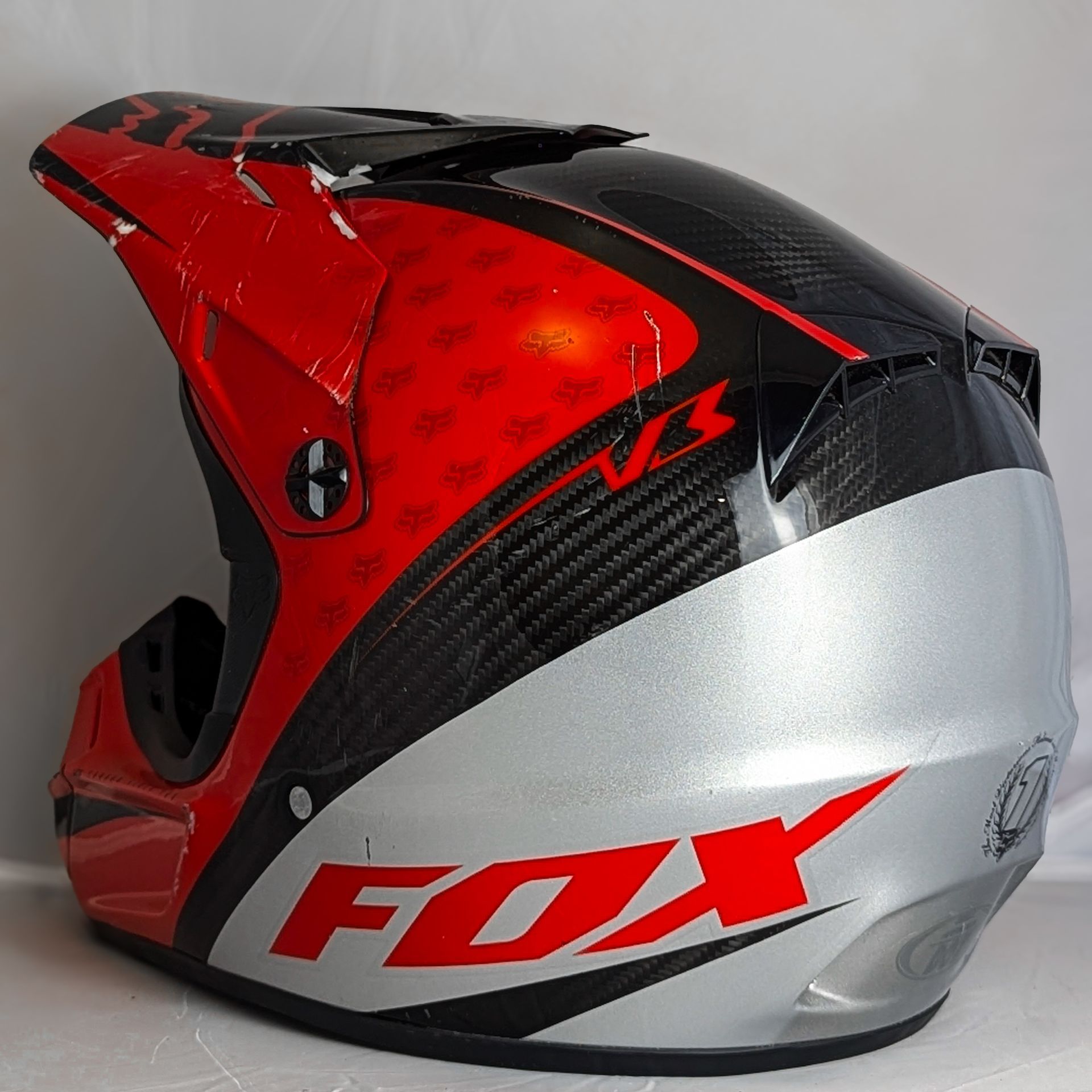 Fox Racing V3 Pilot Carbon Helmet Adult Medium