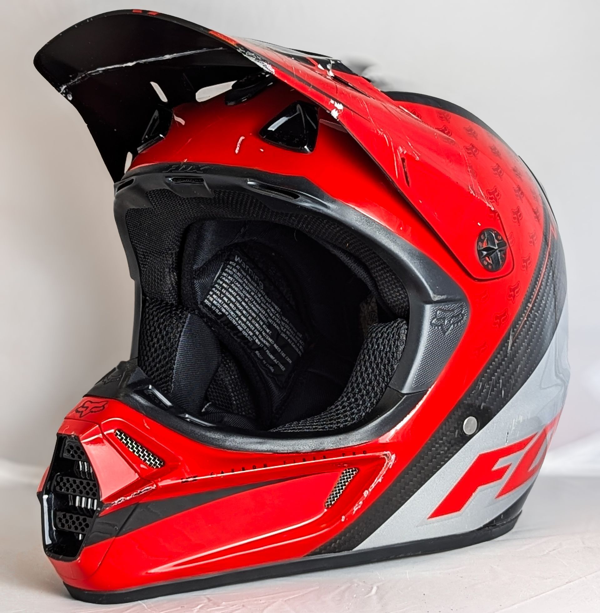 【楽天スーパーセール】 Pilot V3 Racing Fox Carbon Medium Adult Helmet セキュリティ・セーフティ