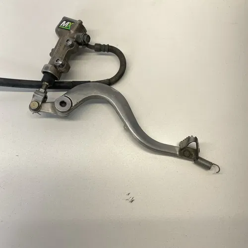 2007 06-09 KAWASAKI KX250F OEM REAR BACK BRAKE CALIPER MASTER CYLINDER LEVER