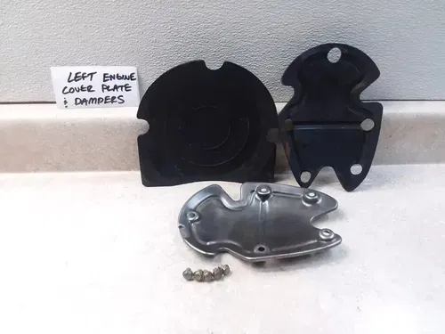1988 Kawasaki VN 1500 Vulcan VN1500-A2 Left Engine Cover Plate & Dampers PJ-11