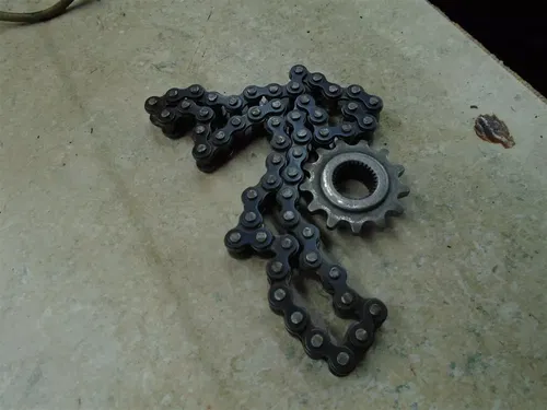 Honda 175 Scrambler CL CL175 K4 Used Engine Starter Chain & Sprocket 1970 #HB386