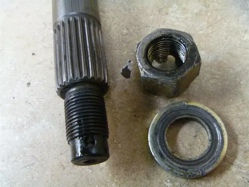Kawasaki 300 KLF BAYOU KLF300-B1 Used Left  Wheel Rear Axle 1988 #KB25