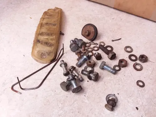 Yamaha R5 Twin 350 Misc Frame Random Parts Hardware Lot Vintage 1971 ANX-C8