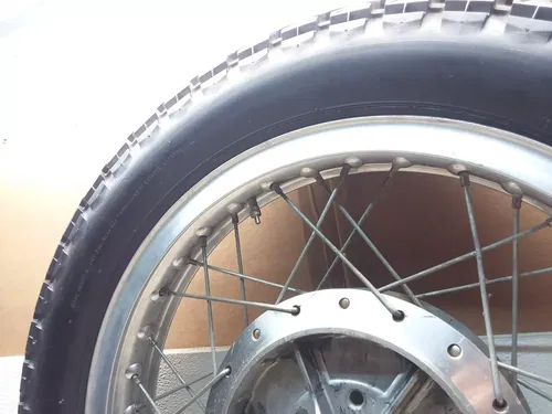 VTG 1970 Suzuki T250-II Hustler Rear Wheel & Tire Assy Akront ANX-B216