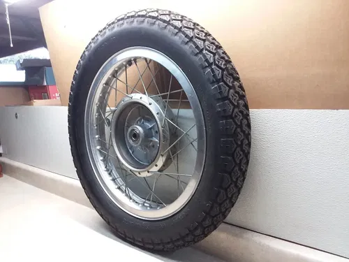 VTG 1970 Suzuki T250-II Hustler Rear Wheel & Tire Assy Akront ANX-B216