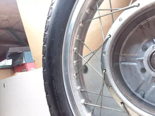 VTG 1970 Suzuki T250-II Hustler Rear Wheel & Tire Assy Akront ANX-B216