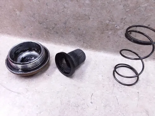 Honda 125 XL XL125 Engine Oil Filter Cover Cap w/Spring & Strainer 1977 ANX-B226