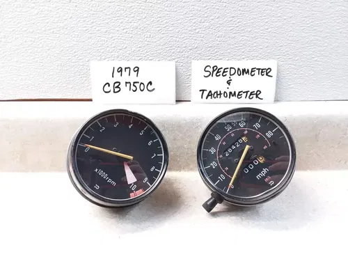 VTG 1979 Honda CB750 Custom CB750C Speedometer & Tachometer Gauge Pair PJ-7