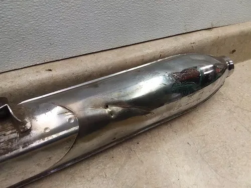 Honda CB450 Bomber Original Damaged Left Exhaust Muffler 1968 #13 ANX ARP E12