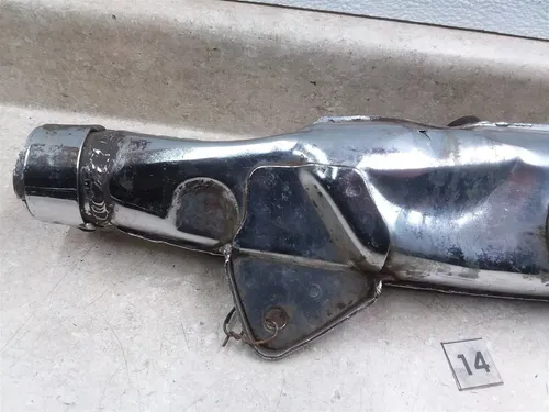 Honda CB450 Bomber Original Damaged Left Exhaust Muffler 1968 #13 ANX ARP E12