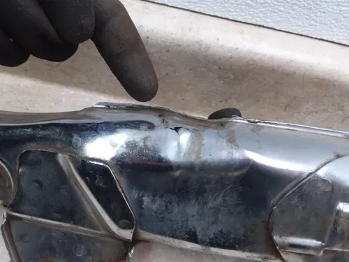 Honda CB450 Bomber Original Damaged Left Exhaust Muffler 1968 #13 ANX ARP E12