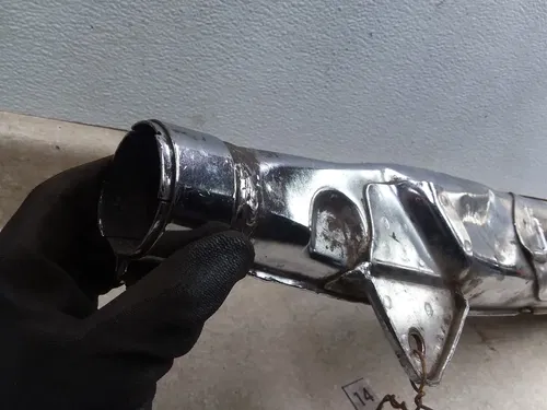 Honda CB450 Bomber Original Damaged Left Exhaust Muffler 1968 #13 ANX ARP E12