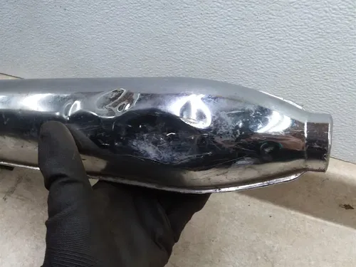 Honda CB450 Bomber Original Damaged Left Exhaust Muffler 1968 #13 ANX ARP E12