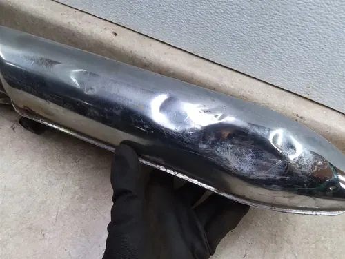 Honda CB450 Bomber Original Damaged Left Exhaust Muffler 1968 #13 ANX ARP E12