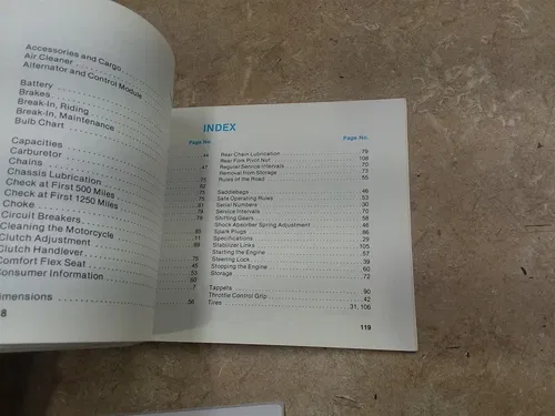 Harley Davidson FLT FLT80 Owners Manual 1980 #109 ANX ARP E17
