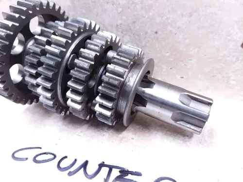 Kawasaki 100 KM KM100 Engine Transmission Counter Shaft & Gears 1981 ANX-C52