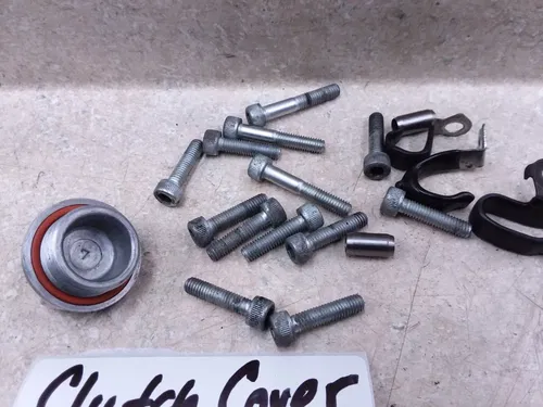 Yamaha 1100 Maxim XJ1100 Engine Clutch Cover Oil Cap & Bolts 1982 ANX-C40 PJ