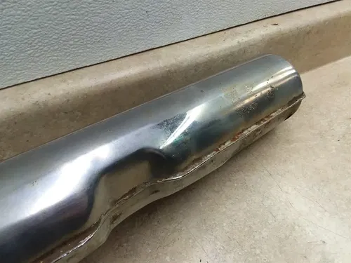 Kawasaki KH250 S1 Original Left Exhaust Muffler 1970s #2 ANX ARP E