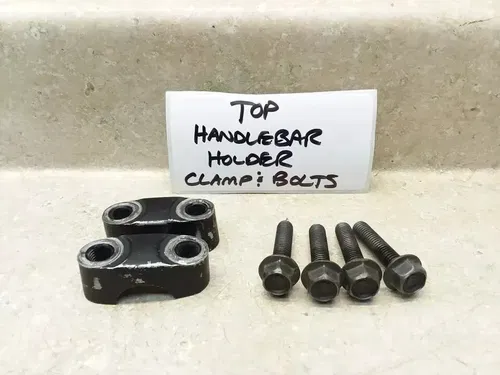 VTG 1982 Yamaha XT550 XT 550 Top Handlebar Mount Holders & Bolts PJ-16