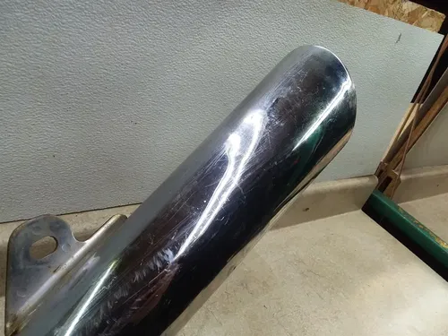 Yamaha XS400 Good Left Original Exhaust Muffler 1982 1983 #24 ANX ARP E12