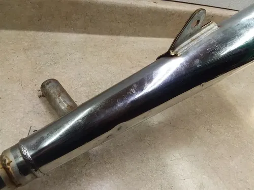 Yamaha XS400 Good Left Original Exhaust Muffler 1982 1983 #24 ANX ARP E12