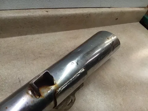 Yamaha XS400 Good Left Original Exhaust Muffler 1982 1983 #24 ANX ARP E12